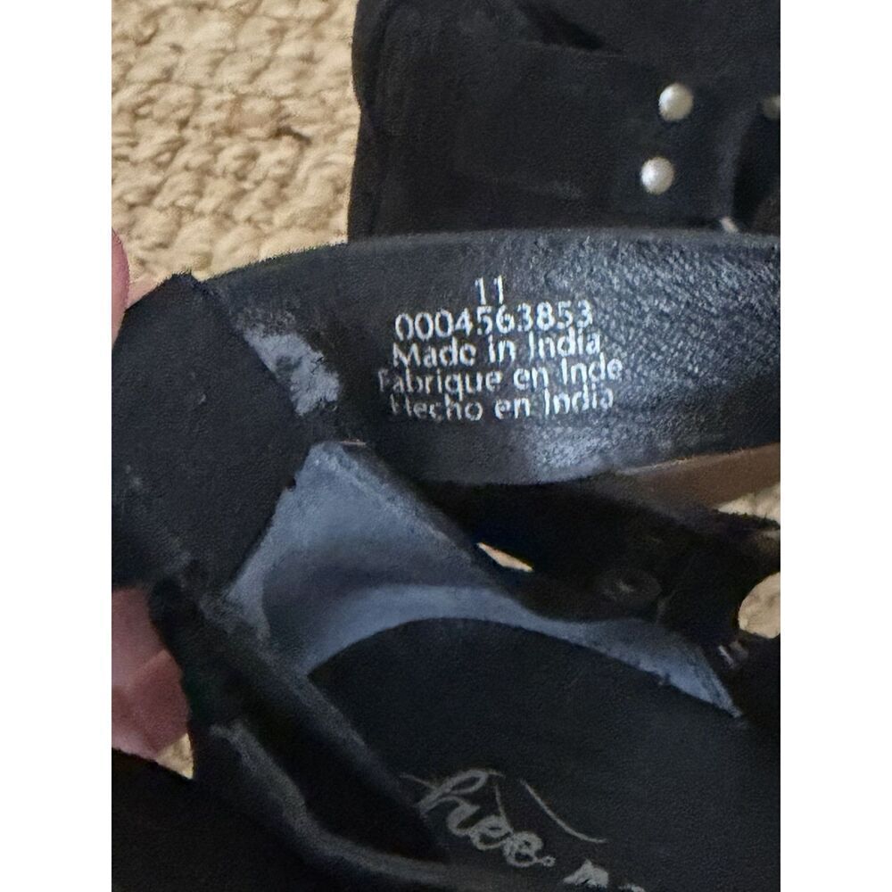 Free People Bodhi Fisher Sneakers Sandals Black Suede Women 11 - Picture 5 of 10